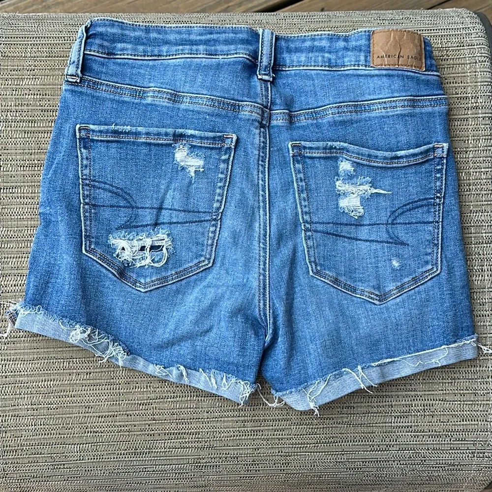American Eagle Next Level Stretch Hi-Rise Denim Shorts